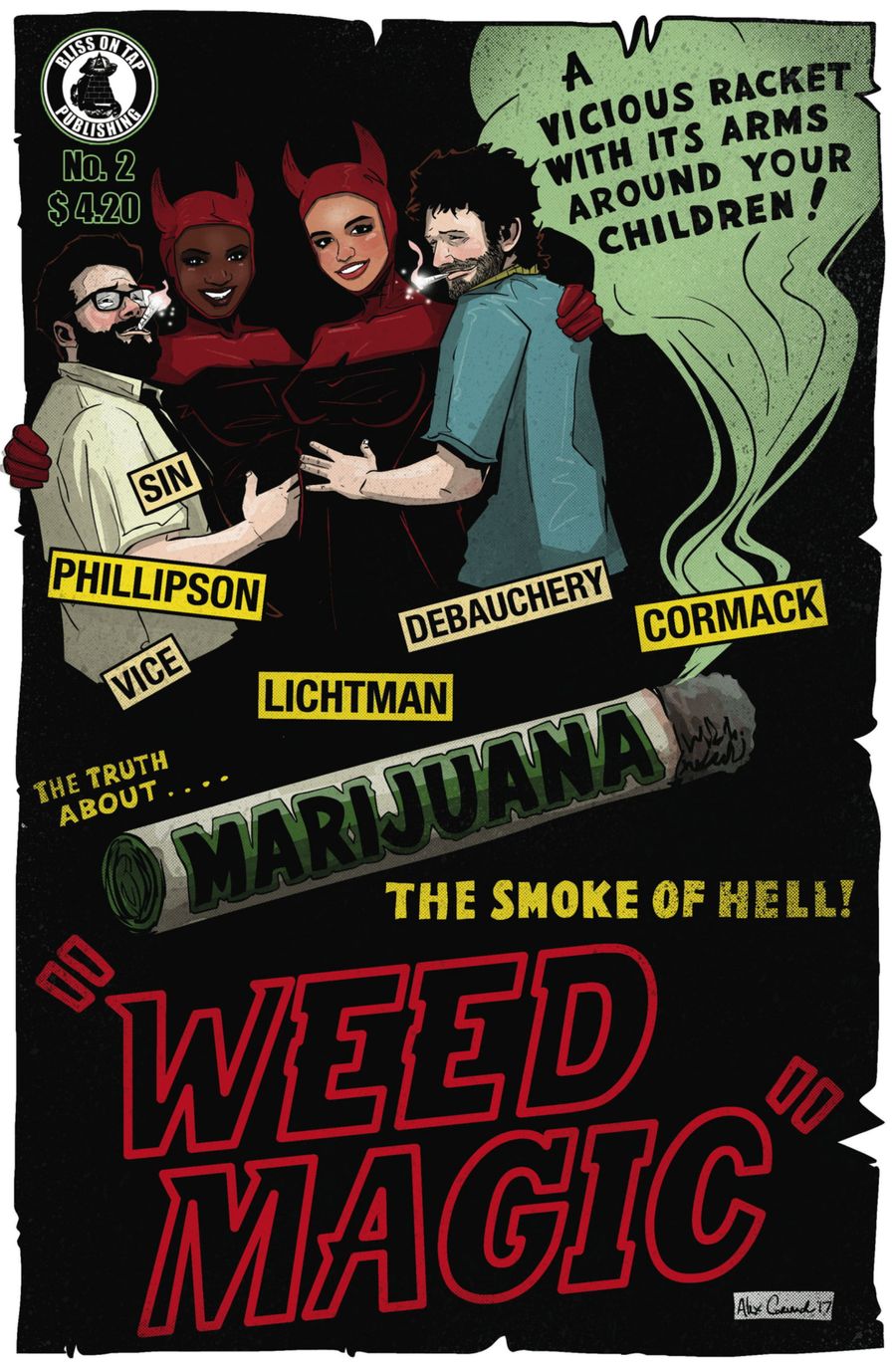 Bliss on Tap | Weed Magic #2 page 1 | Spinwhiz Comics