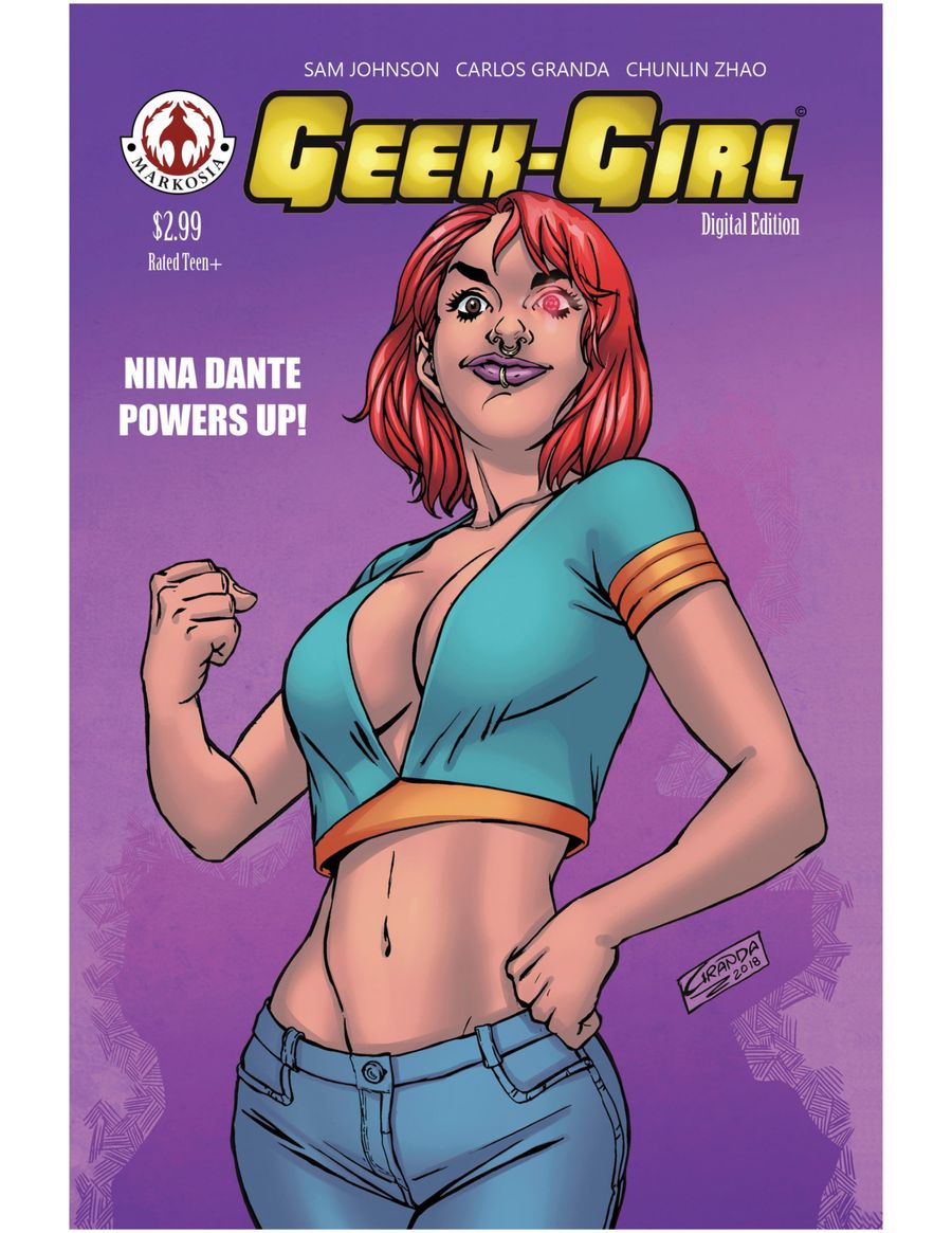 Markosia | Geek Girl #3 page 1 | Spinwhiz Comics